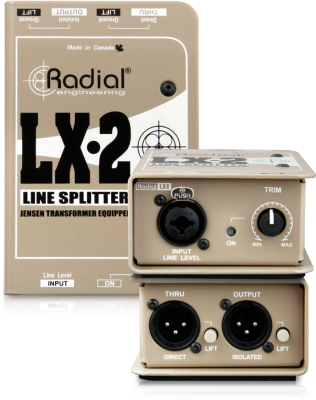 Passive balanced line-level splitter&attenuator