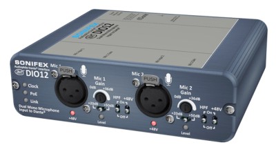 Dual Mono Microphone Input to Dante with Mic Gain