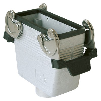 ILME  rectangle MP 24, metal-, Sleeve housing, 2 clamps, grey