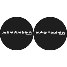 LP-Slipmat Technics "Space Invaders"                                      black/white