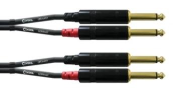 AUDIO KABELS / Essentials / Jack / Audiokabel dubbele jack mono 90 cm CFU0.9PP