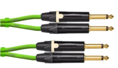 DJ KABELS / Ceon / Jack / RCA / Jack/RCA 1,5m groen DJ-JKRCA1.5G