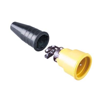 Keraf female plug KE552 POIGNEE NOIR / JAUNE BLOC