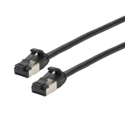 CAT.8.1 SLIM RJ45<>RJ45 black 0,25m