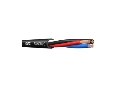 200m SPEAKER CABLE - LHC - LAUTSPRECH - 4 x 6.0 mmý, FRNC, black - EN 50575 Clas