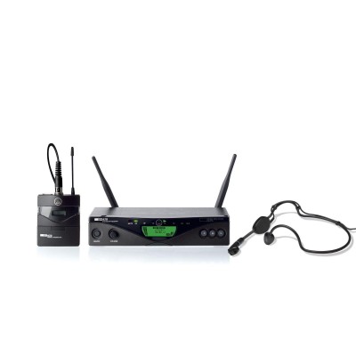 Wireless system for speech and vocals, PT470 pocket transmitter, SR470 diversity receiver, pilot tone control, belt clip, headset microphone C544 L, 2 antennas, rack mount set, power supply