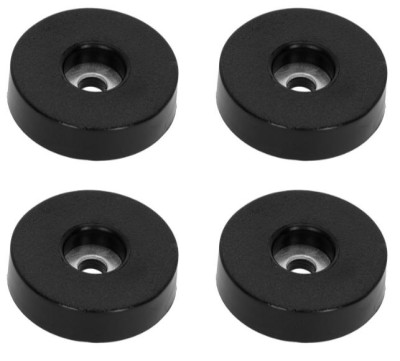 Adam Hall Hardware 4906 S M4AH - Set of 4 x rubber feet 38mm x 10mm in bag, black, anti-slip