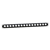 19" U-Shaped Rack Panel 16 Sockets 1U with Tie Bar