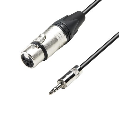 Microphone Cable Neutrik XLR female to 3.5 mm Jack stereo 1.5 m