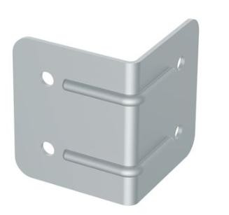 Penn B1930EZ - overzethoek 35x40mm, R2, - E. verzinkt - prijs per 1 stuk - corner angle 35x40mm, R2, - E. galvanized - price per piece