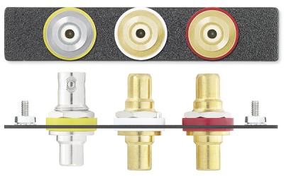 One RCA Female to BNC Female Adapter, Two RCA Female to Female Barrels