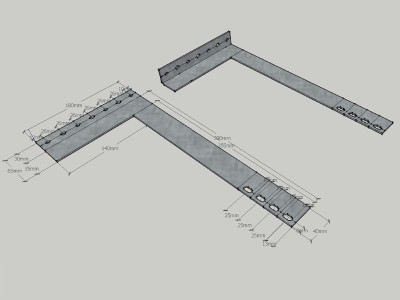 Projectiescherm Extra Lange Muurbeugel set 30cm-35cm (voor Manual M en Electro M