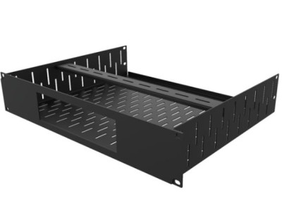 Penn R1498/2UK-SONAMP1 - 2HE inlegsteun, 368mm diep, - zwart - prijs per 1 stuk - 2U insert support, 368mm deep, - black - price per piece