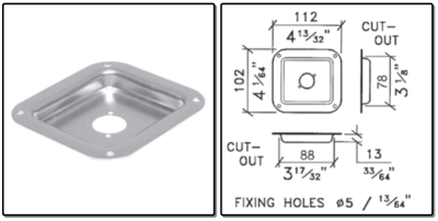 schotel 11x10cm, 1x D-gat, - zwart - prijs per 1 stuk - saucer 11x10cm, 1x D-hole, - black - price per piece