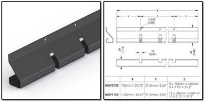 vakverdeler voor 9mm plaat, - zwart - prijs per 1 stuk - divider for 9mm plate, - black - price per piece