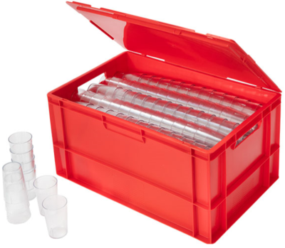 (36)KOFFER VOOR HARDCUPS ROOD - 600X400X320MM - per piece