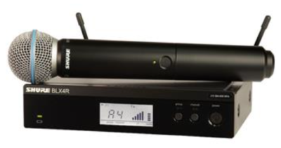 Shure BLX24RE/B58-H8E - Handheld Wireless Micro (Rack Mount) 518-542 MHz (BE)